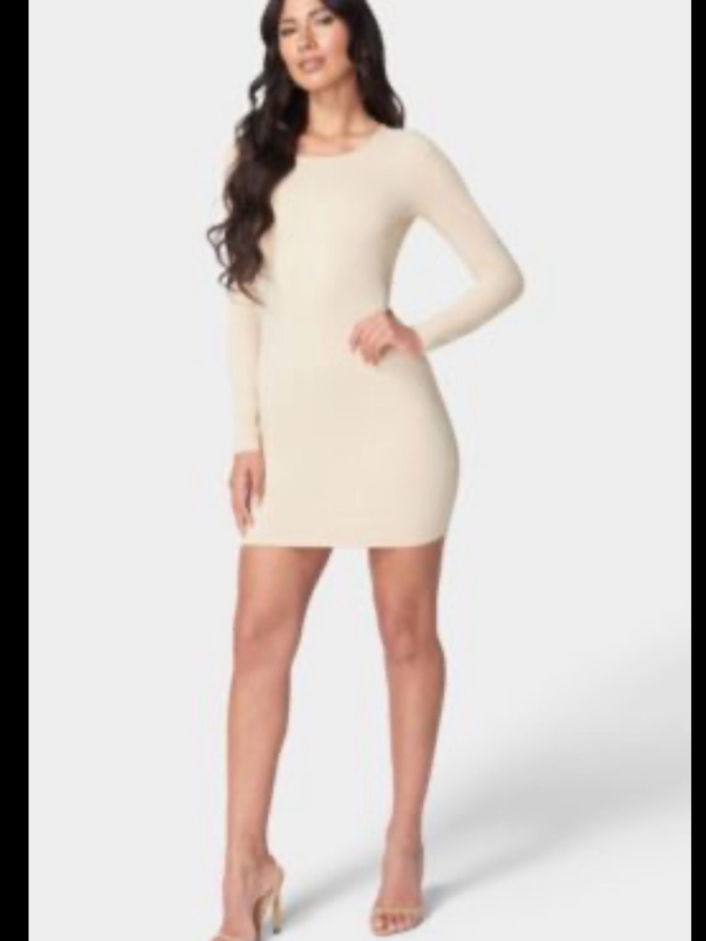 bebe Women's Tie Back knit Mini Dress.  NWT’s! Size XL in Frappe - Picture 2 of 10